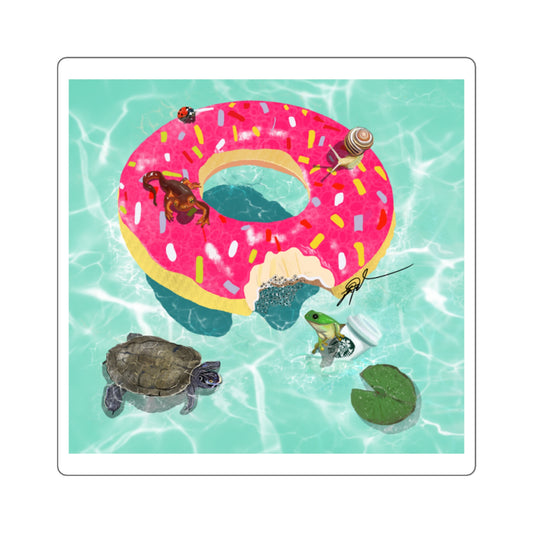 Pool Party Square Sticker