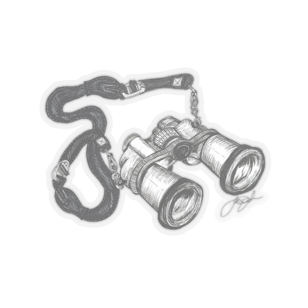 inktober day 5: binoculars Sticker