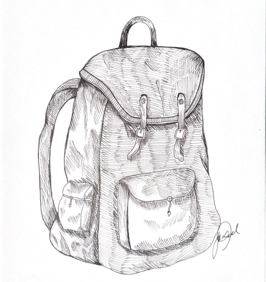 inktober day 1: backpack ORIGINAL